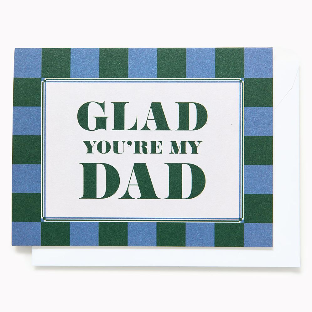Glad You're My Dad Checker Father's Day Card