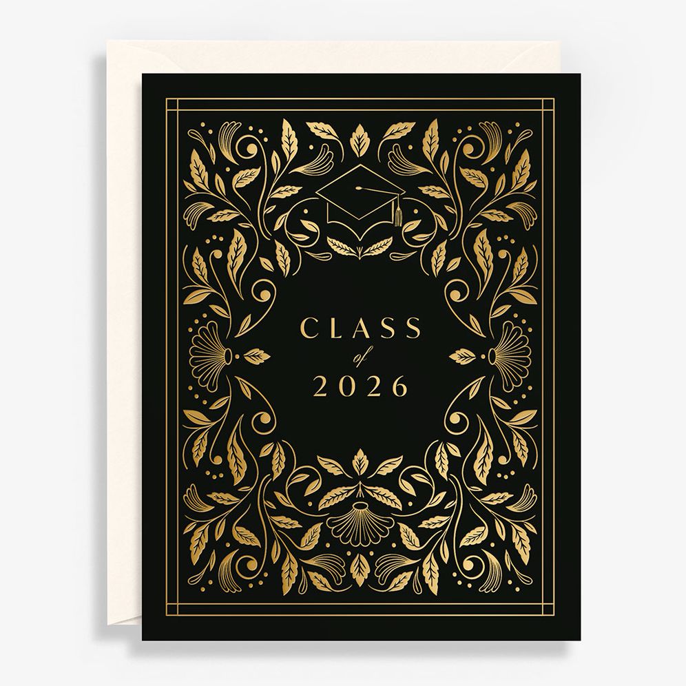 Gilded Class of 2026 Graduation Card