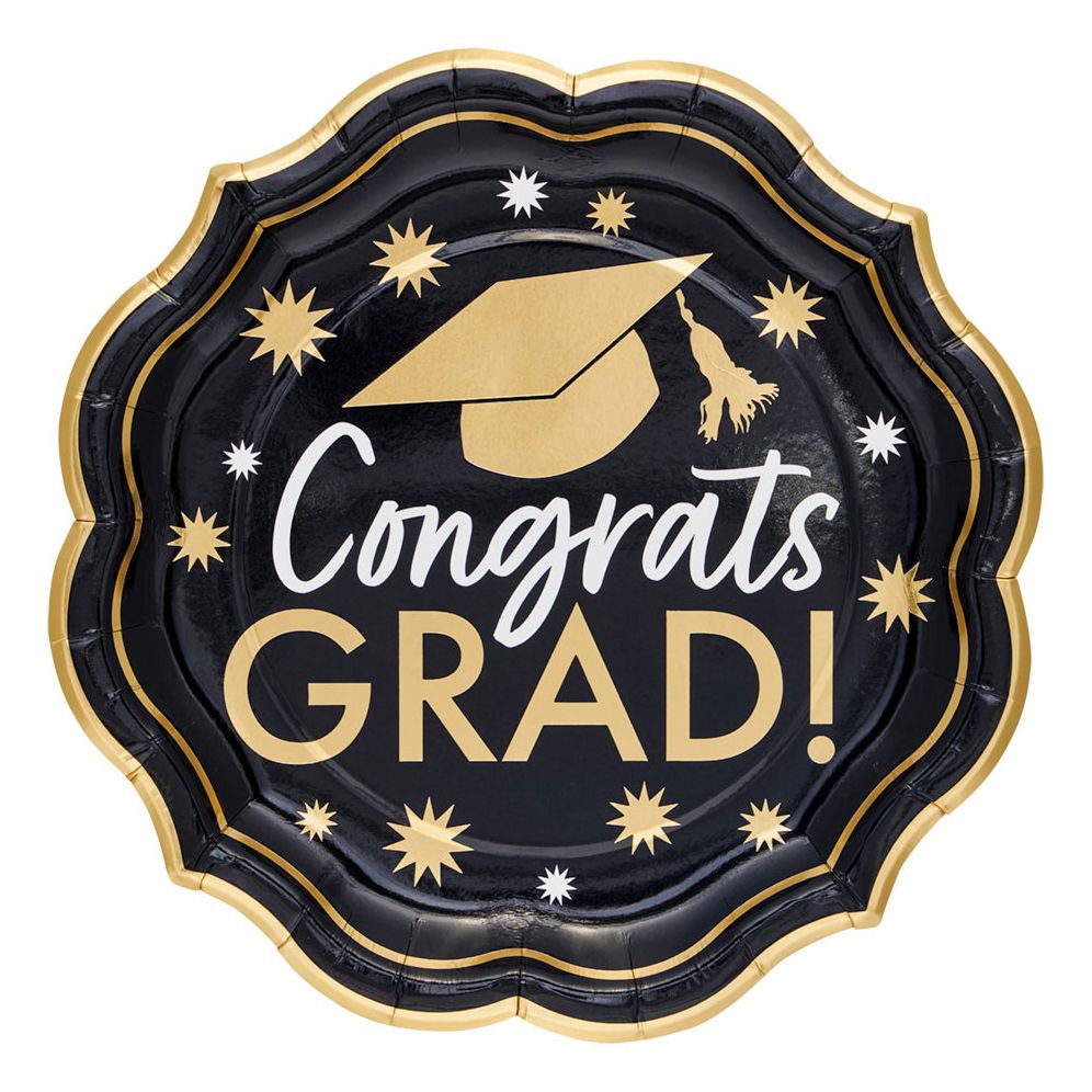Classic Graduation Large Plate Set of 8