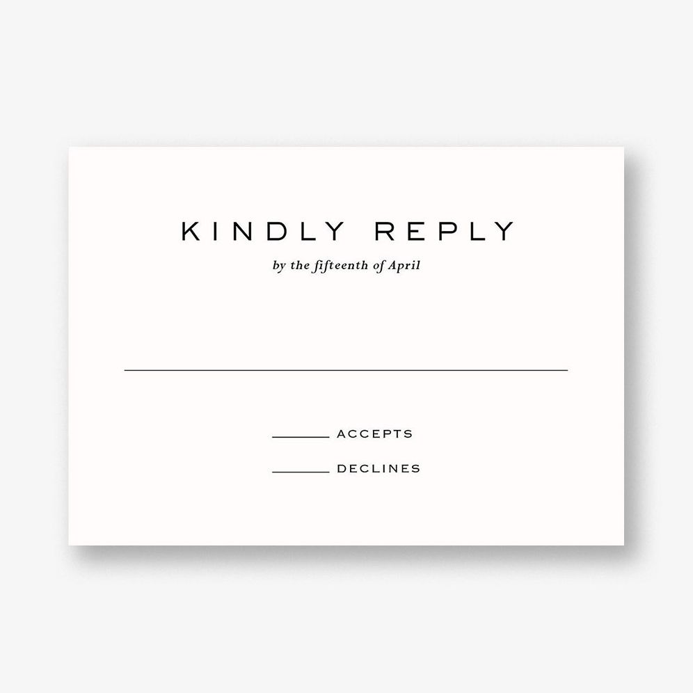 Gilded Peony Response Card