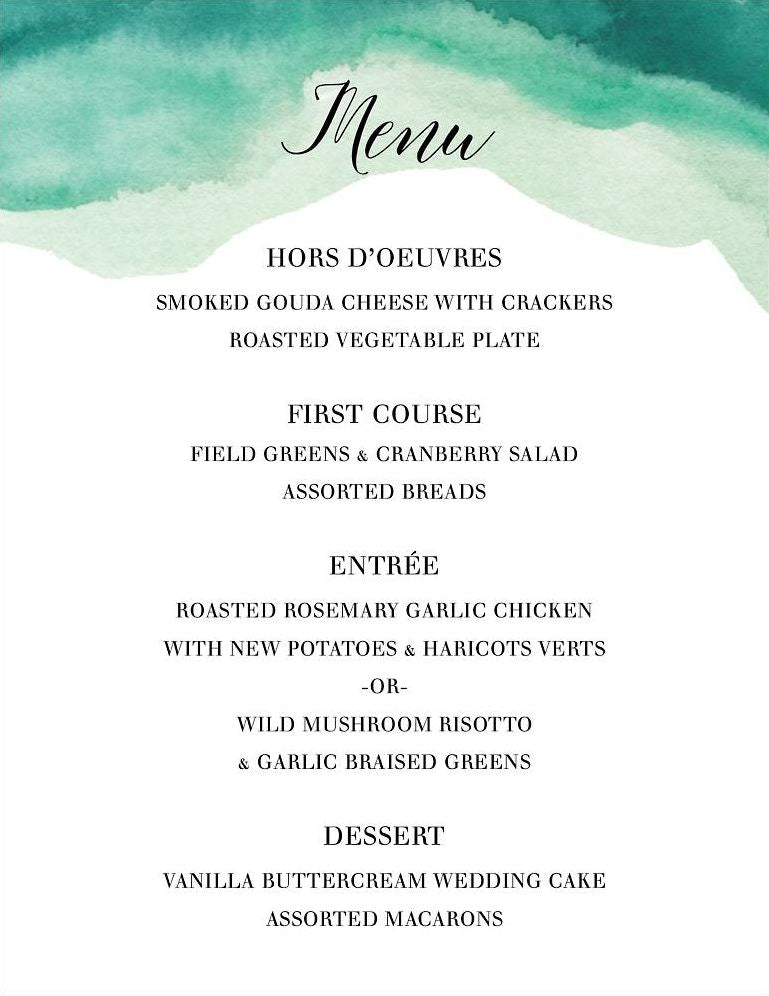 Emerald Menu