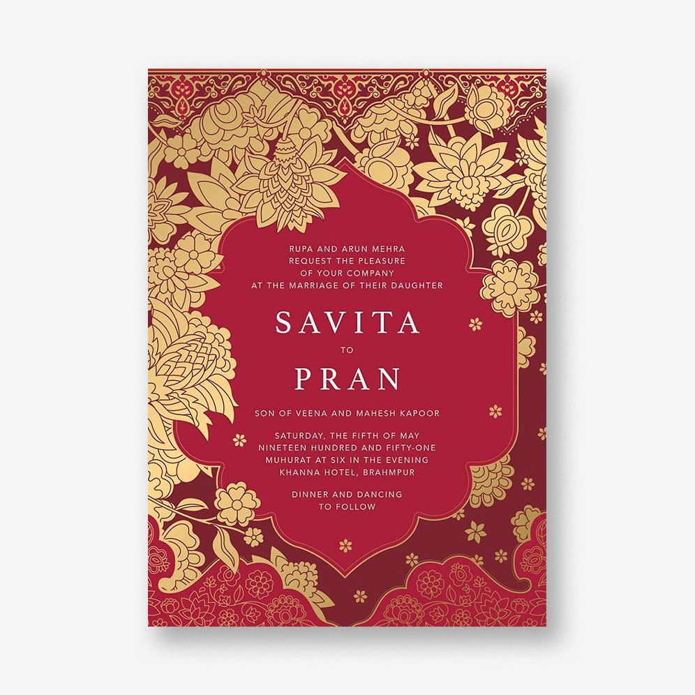 Sanganeri Wedding Invitation