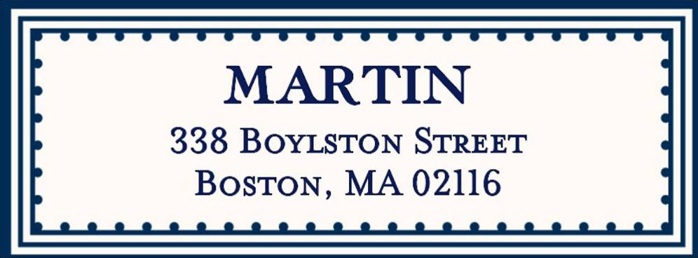 Architectural Frame Return Address Label