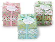Floral Block Print Wrapped Soap Set of 3 - Assorted