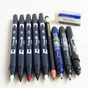 Tombow Lettering in Color Set Updated Palette with Dual Brush Pens and Hand Lettering Tools