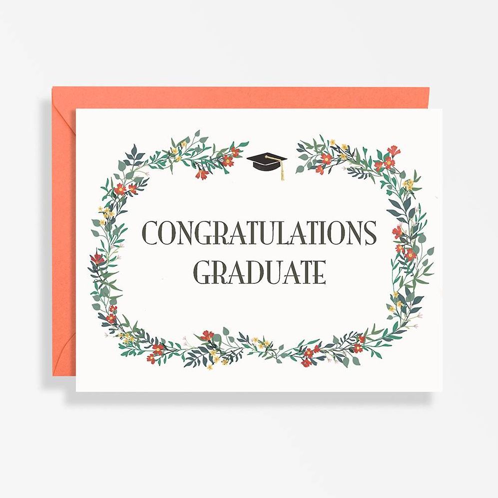 Floral Wreath Congratulations Graduate Card