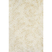 Gold And White Sketch Floral on Cream Handmade Paper