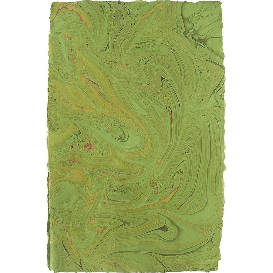 Kelly Green Marble Handmade Paper
