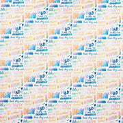 Happy Birthday Rainbow Script Stone Wrapping Paper