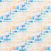 Happy Birthday Rainbow Script Stone Wrapping Paper