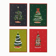 Christmas Tinsel Trees Stationery Set