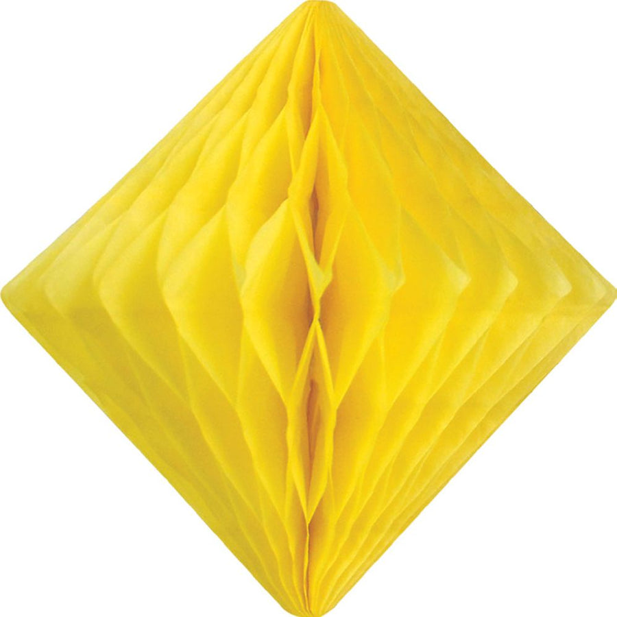 Yellow Diamond Paper Honeycomb 15cm