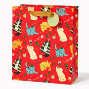 Christmas Cats Medium Gift Bag