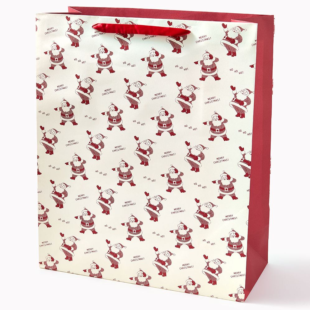 Newsprint Santa XL Gift Bag