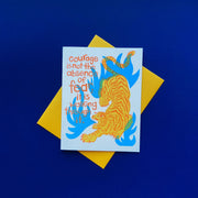 Courage Tiger Friendship Card