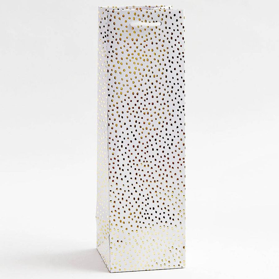 Gold Foil Flurry Wine Gift Bag