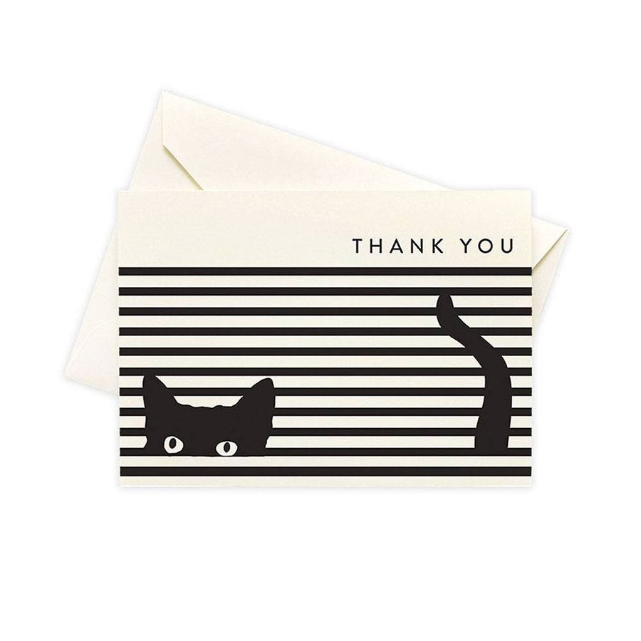 Cat Stripes Thank You Card Set