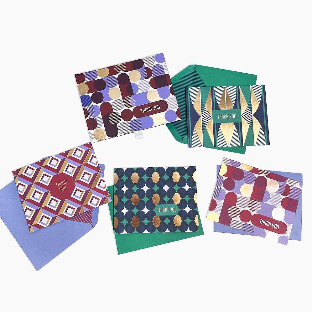 Geometric Thank You Card Set