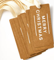 Kraft Merry Christmas Gift Tags