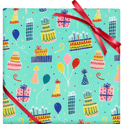 Birthday Icons Continuous Roll Wrap