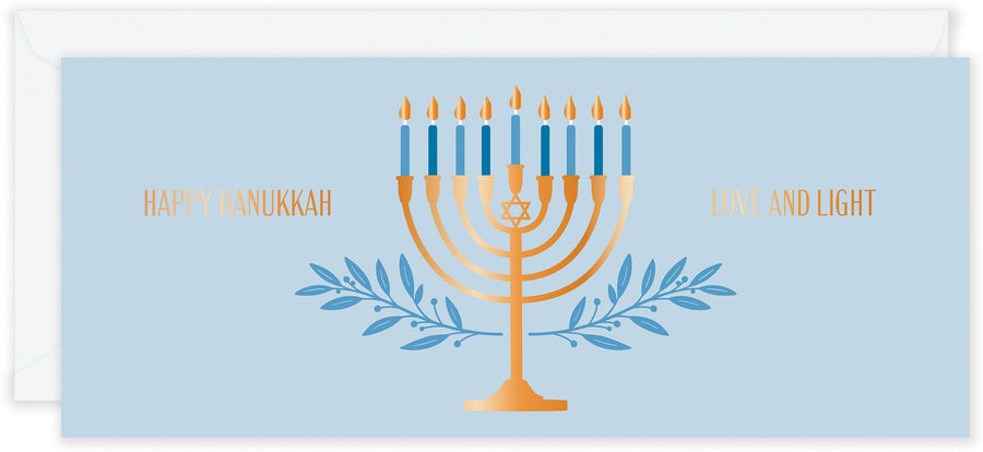 Golden Menorah Money Card Set