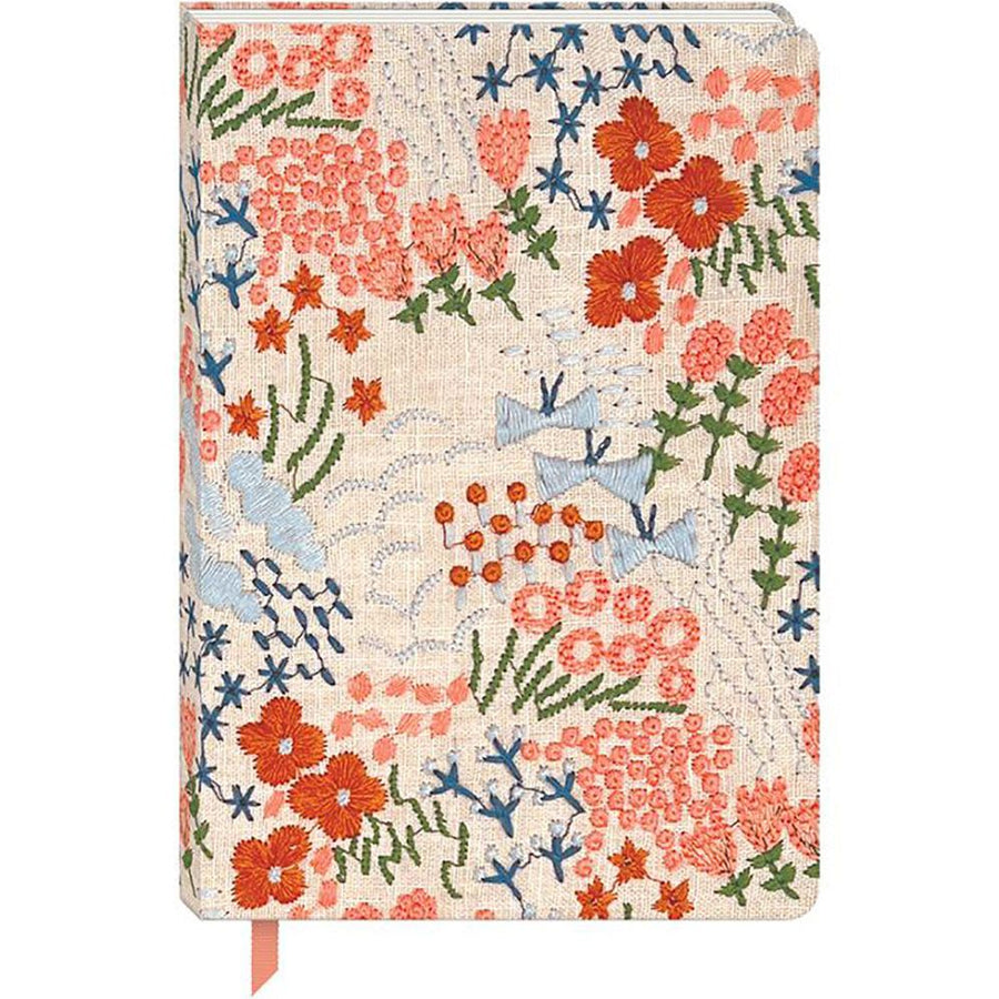 Wildflower Meadow Embroidered Fabric Journal