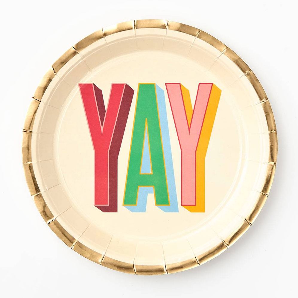 Yay Typography Large Plates