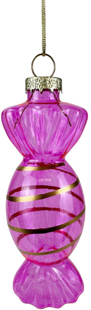 Glass Candy Ornaments - S/4