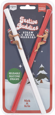 Drinking Buddies Festive Drink Straws