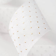 Crystal Sheer with Gold Dots 1.5" 10yds