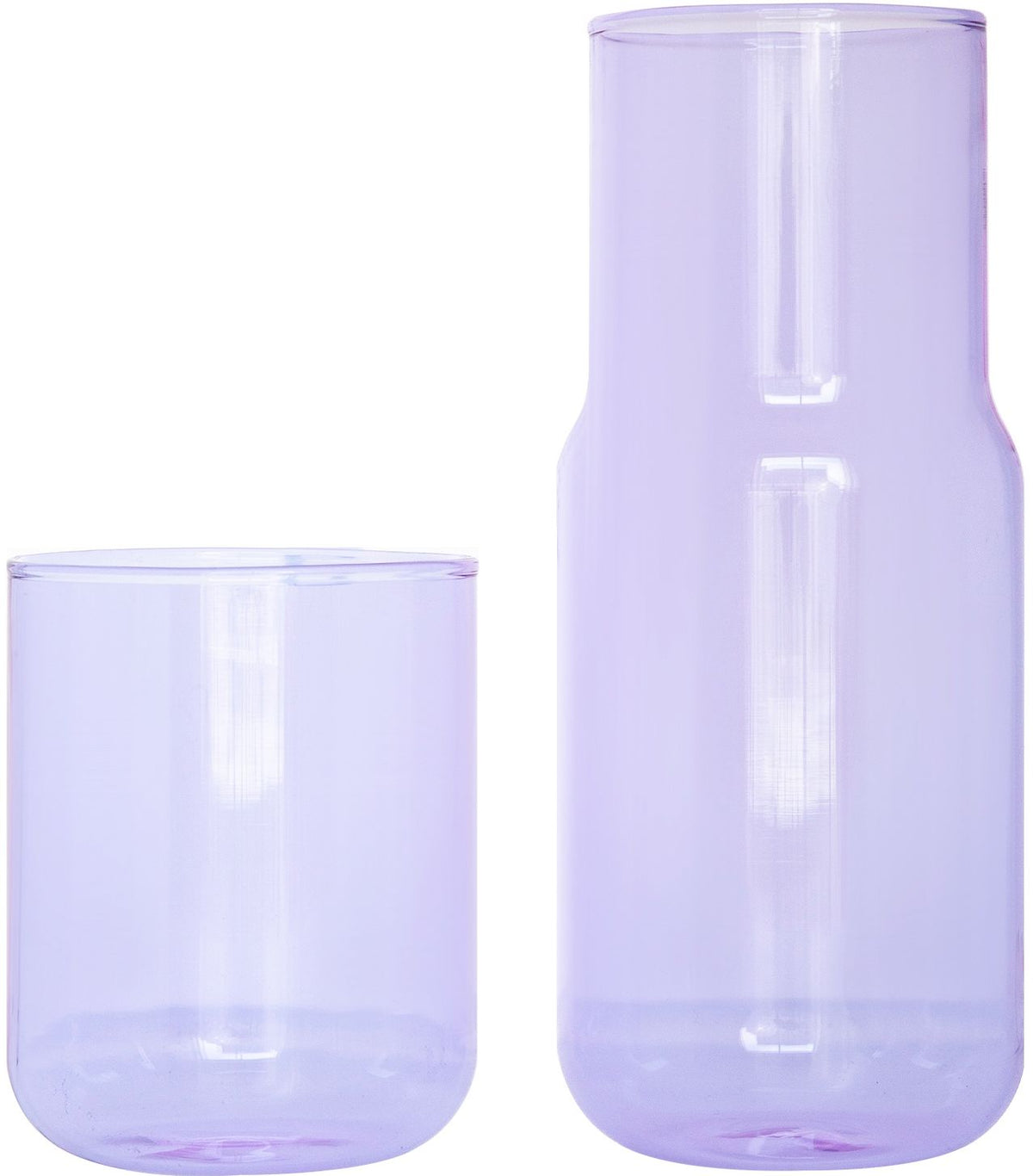 Tinted Glass Carafe - Violet