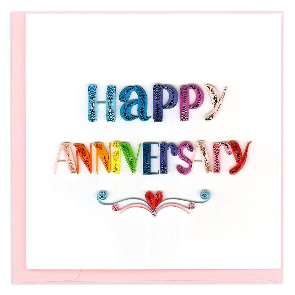 Quilling Happy Anniversary Card