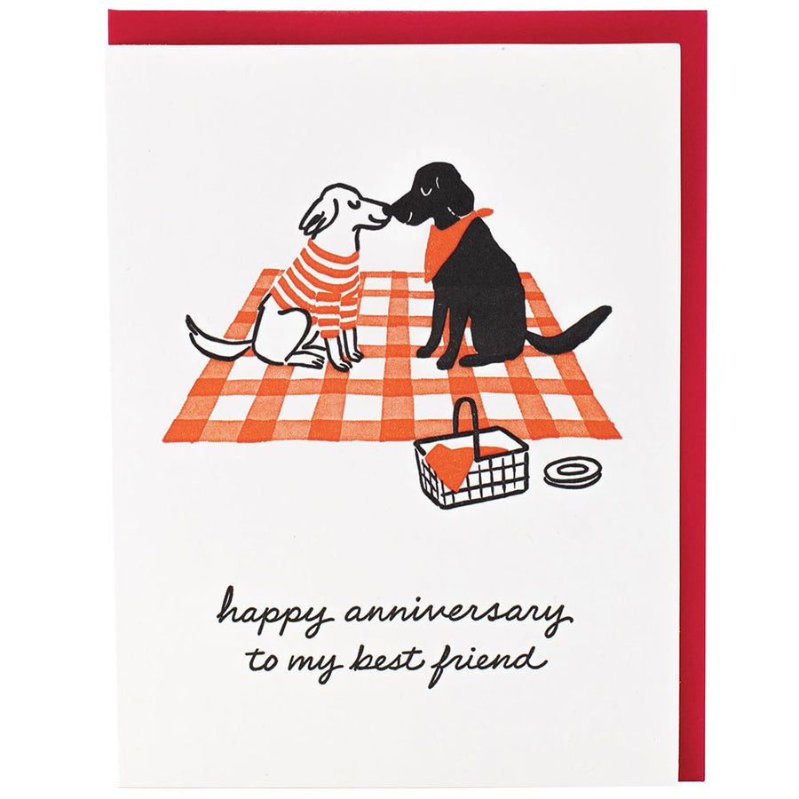 Dog Picnic Anniversary Card