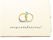 Wedding Rings Conratulations Wedding Card