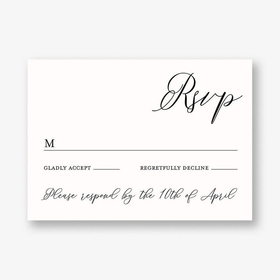 Brushstroke Foil Response Card