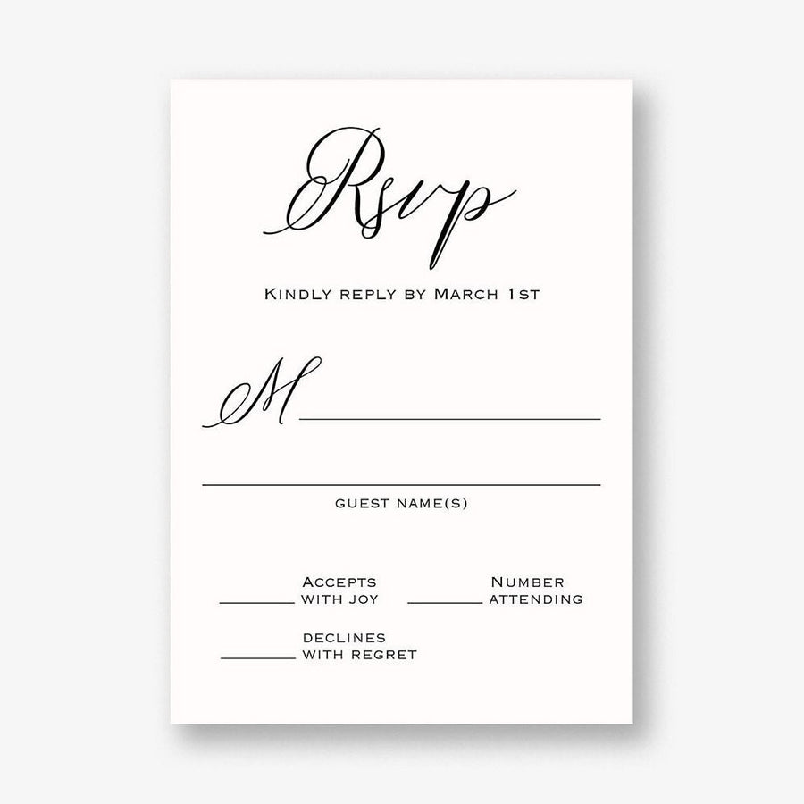 Champagne Response Card