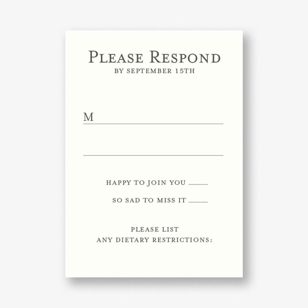 Sierra Response Card