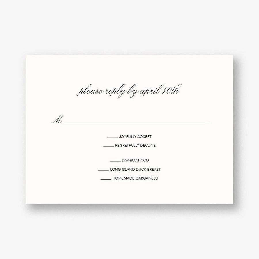 Gardenia Response Card