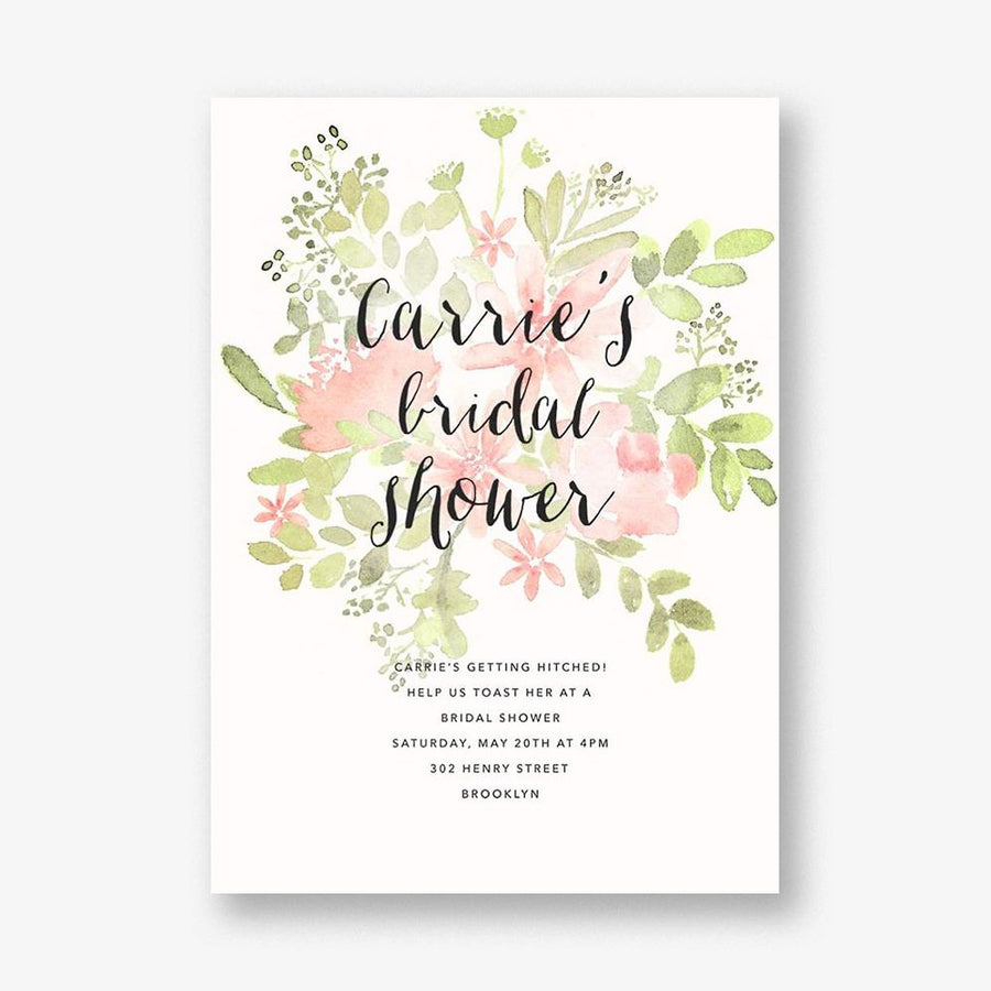 Pressed Blossoms Bridal Shower Invitation