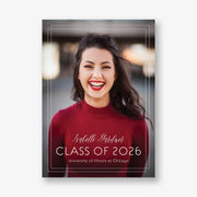 Foil Vertical Dual Border Graduation Announcement