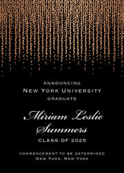 Foil Chandelier Graduation Announcement