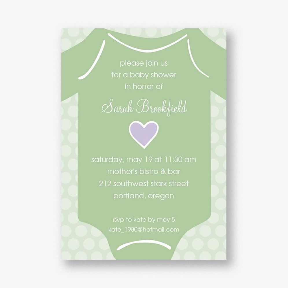 Onesie Baby Shower Invitation