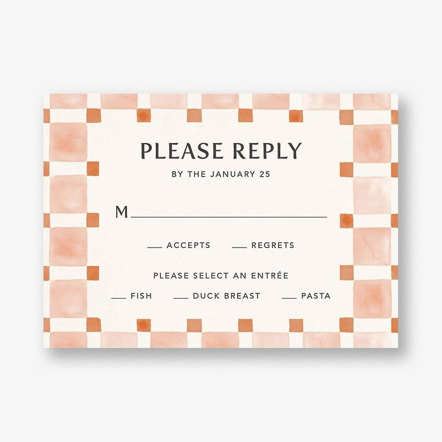 Organic Check Orange Response Card