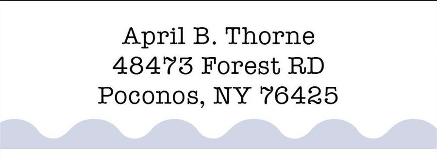 Earthen Scallops Return Address Label