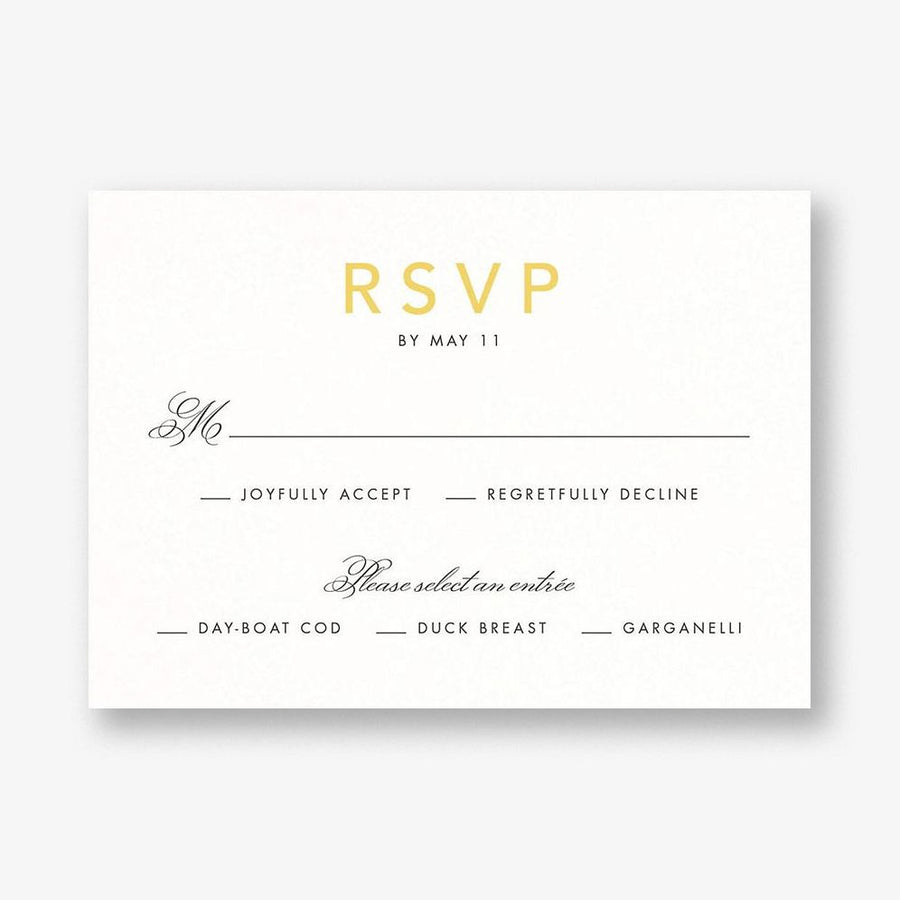 Dripping Floral Response Card