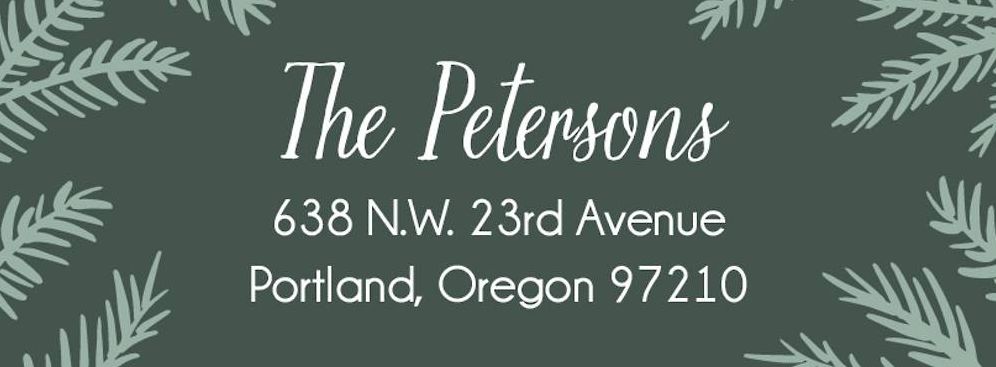 Playful Pine Boughs Holiday Return Address Label