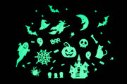 Glow In The Dark Halloween Town Wall Stickers