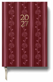 2027 Weekly Planner - Burgundy Flowers