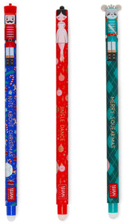 Legami Set of 3 Erasable Christmas Gel Pens