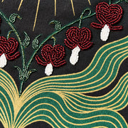 Bleeding Heart Beaded Tote Bag